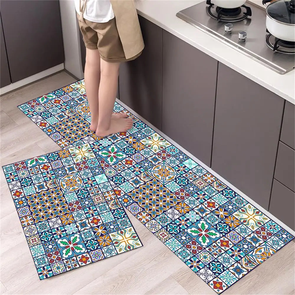 Kitchen Floor Mat Bedroom Living Room Long Bedside Area Rug Hallway Soft Washable Carpet Anti Slip Bathroom Entrance Doormat