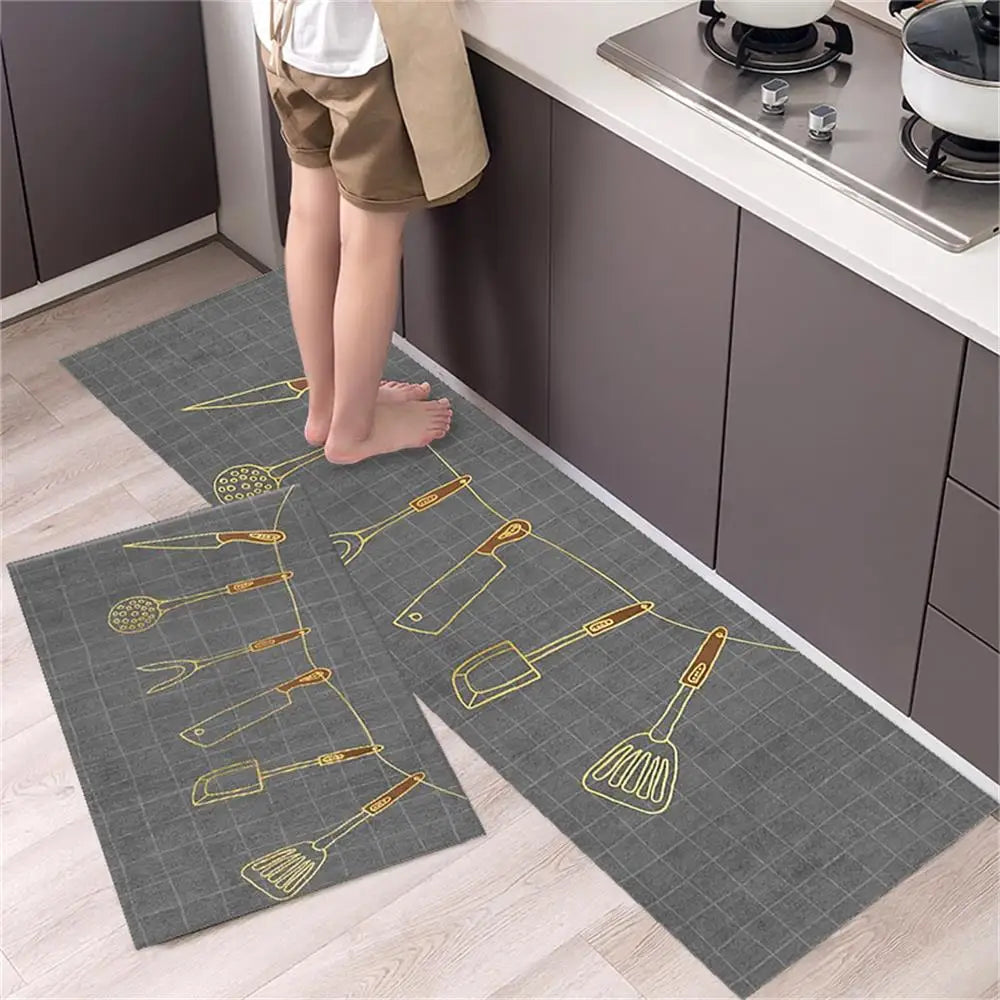 Kitchen Floor Mat Bedroom Living Room Long Bedside Area Rug Hallway Soft Washable Carpet Anti Slip Bathroom Entrance Doormat