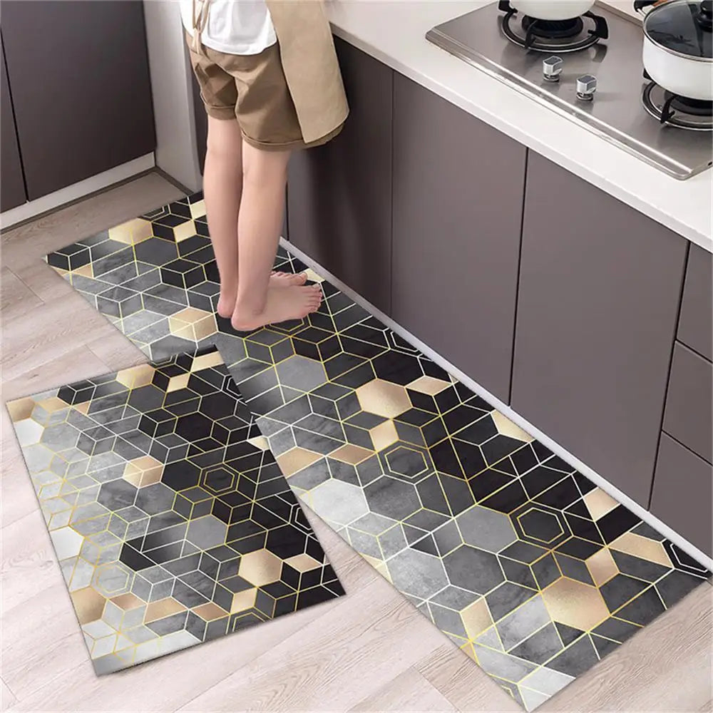 Kitchen Floor Mat Bedroom Living Room Long Bedside Area Rug Hallway Soft Washable Carpet Anti Slip Bathroom Entrance Doormat