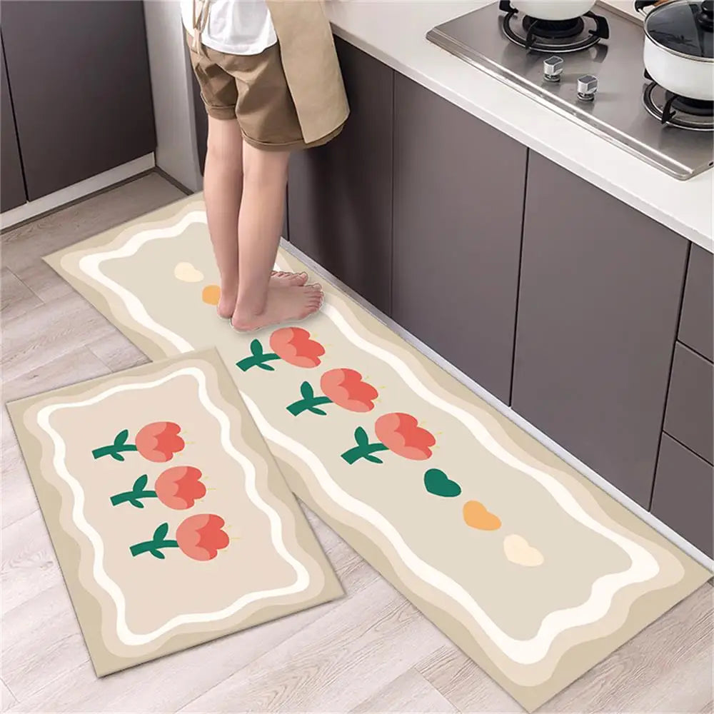 Kitchen Floor Mat Bedroom Living Room Long Bedside Area Rug Hallway Soft Washable Carpet Anti Slip Bathroom Entrance Doormat