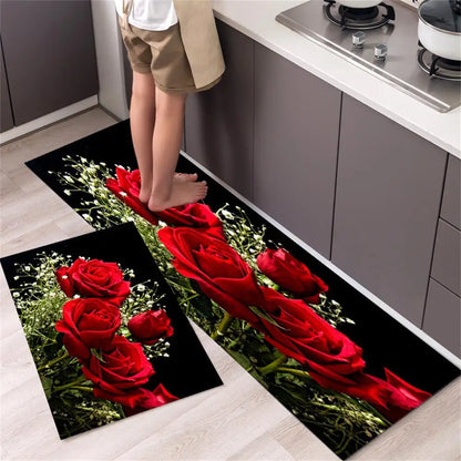 Kitchen Floor Mat Bedroom Living Room Long Bedside Area Rug Hallway Soft Washable Carpet Anti Slip Bathroom Entrance Doormat