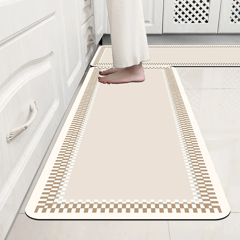 Kitchen Door Step Absorbent Non-slip Foot Mat Diatomite Bathroom Vacuum Carpet Door Mat Quick Dry Floor Mat Bathtub Shower Mat